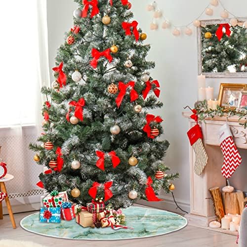 חצאית עץ חג המולד של Oarencol ירוק אבן לבנה אבן חג המולד 36 אינץ 'מפלגת חג עץ עץ עץ קישוטי מחצלת