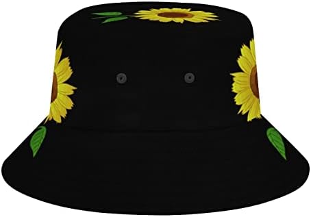 קליפ אמנות חמניות אופנה דלי כובע טרנדי כובעי דייג קיץ כובע קש הדפסי ספארי כובע לגברים נשים
