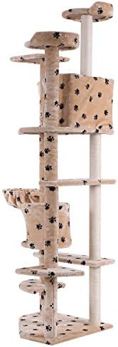 גבוה 80 בז ' כפות חתול עץ הדירה ריהוט שריטה הודעה לחיות מחמד בית מגדל מוט