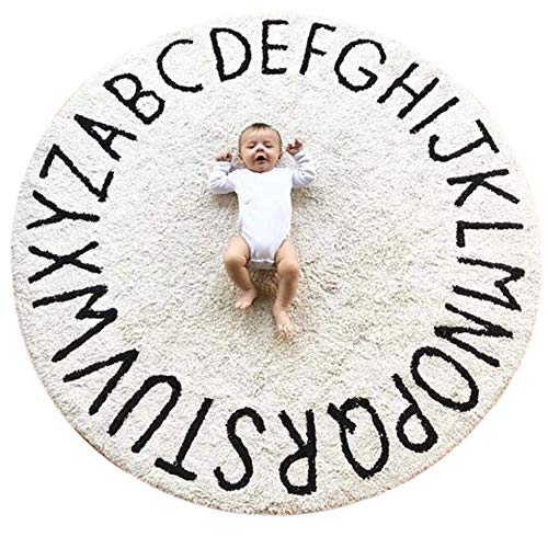 גדול תינוק שטיח עבור משתלת ילדים עגול חינוכיים האלפבית חם רך פעילות מחצלת רצפת שטיחים באזור כותנה החלקה לילדים פעוטות