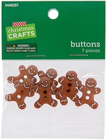 כפתורי דקורטיביים של מלאכת חג המולד כפתורים דקורטיביים - 7 חתיכות