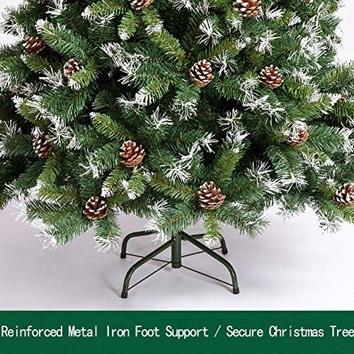 עץ חג המולד המלאכותי של Dulplay 6.8ft Premium, עם חרוט אורן אשוח רגלי מתכת מוצקה רגליים מוצקות.