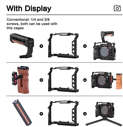 כלוב מצלמה של פוינקו עם נעל קרה סטנדרטית למצלמת Sony A7M4.