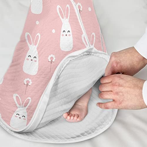 vvfelixl שק שינה לתינוקות שזה עתה נולדו - ארנבים שמיכה לבישה לתינוק - שק שינה מעבר לתינוקות - חליפת שינה לפעוט