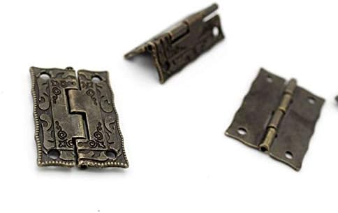 10PC 36x23 ממ עתיק ברונזה מגירת קרבינט ציר ריהוט עץ תכשיטים קופסא קופסת ציר ריהוט חומרה