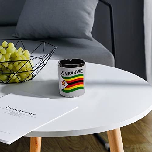 דגל של זימבבואה מאפרה לסיגריה מעשן אפר מחזיק אפר שולחן מודרני עיצוב מגש אפר