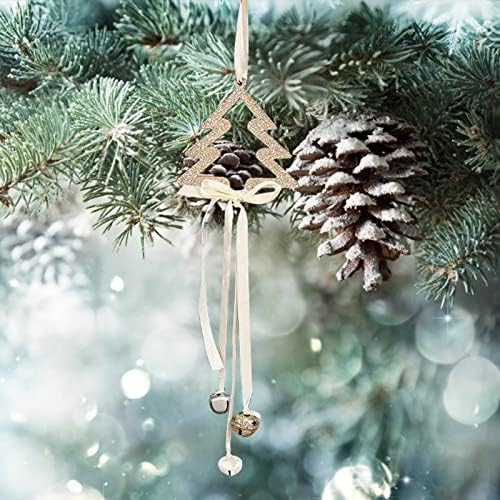 גרלנד חרוזים 15 קישוטים לחג המולד תליון עץ עץ חג המולד תליון עץ עם ציפורי חלון זכוכית כתם פעמון