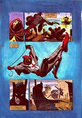 באטמן צל העטלף 21 1993 עמוד 4 צבוע מקורי חתום אדריאן רוי