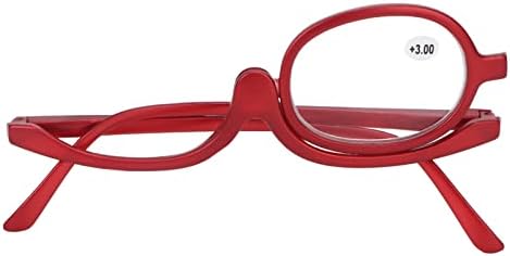 איפור משקפיים, אדום עדשה אחת מסתובב איפור משקפיים עם מחשב מסגרת, מגדלת איפור משקפיים עבור יומי איפור, משקפי