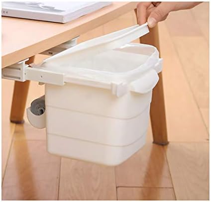 פח אשפה 1 מחשב פלסטיק אשפה סל אשפה יכול מדרגי פסולת אשפה מיכל אחסון אשפה תיבת עבור בית משרד (לבן * ‰