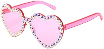 נשים ללא שפה בצורת לב משקפי שמש חמוד מסיבת רווקות טרנדי ריינסטון קריסטל משקפיים
