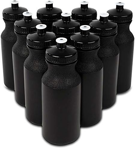 CSBD 20OZ בקבוקי מים ספורטיביים, 10 חבילות, שימוש חוזר ללא BPA פלסטיק, משוך זרבובית משקה עמיד דליפות, התאמה אישית של DIY