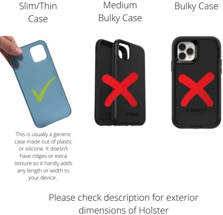 מארז חגורת Turtleback לאייפון SE 2022, iPhone 7/8, כיס עור נרתיק אנכי שחור עם קליפ חגורת מחגר כבד מסתובב תוצרת ארהב