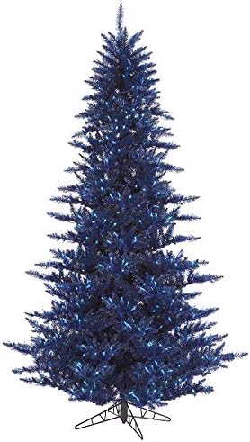ויקרמן 6.5 'עץ חג מולד מלאכותי באשוח כחול, אורות מוארים דורא