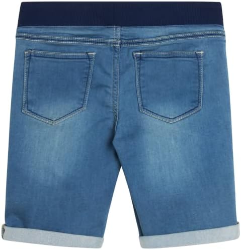 מכנסיים קצרים לבנות של ויגוס-מכנסי ג 'ינס ברמודה לילדות-ילדים סרוגים - משיכת מותניים במכנסי ג' ינס נמתחים;