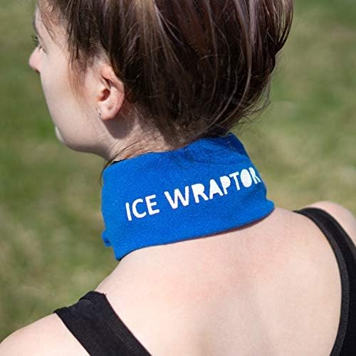 עטיפת קרח כחולה בנדנה, שמור על צוואר, ראש ומפרקים קרירים, מידה אחת מתאימה לכולם, מתאימה לאריזות קרח עד 2.5 על 15, כולל