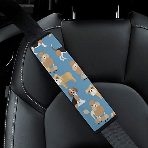 דפוס כלב חיות מחמד חמוד כיסוי לחגורת בטיחות רכב רכב רכב לכל מבעלי רכב רצועת בטיחות מגן כתף