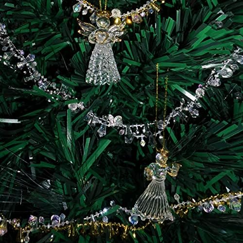 12 יח 'קישוטי חג המולד של מלאך זכוכית לקישוט עץ חג המולד - 2.5 אינץ