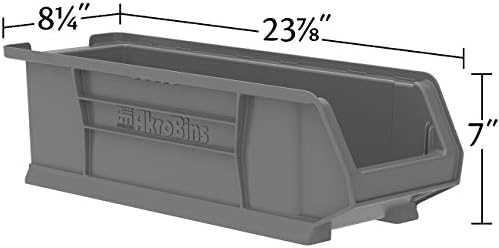 Akro-Mils 30284 Akrobin Akrobin כבד אחסון הניתן לערימה מיכל פלסטיק, ברור, ברור,