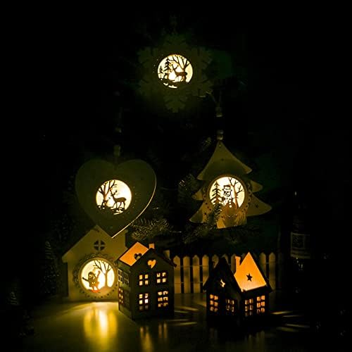 צורת עץ חג המולד הקרובה לקישוט גילוף עץ איכות אור LED ואיכות פיות מקורה אור התאמה אישית בהתאמה אישית
