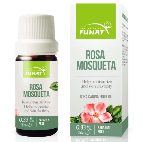 Funat Aceite de Rosa Mosqueta para rostro y piel - שמן זרעי הירך ורד לפנים ועור 0.3 fl ooz