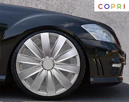 סט COPRI של כיסוי גלגלים בגודל 15 אינץ ', HUBCAP SNAP-ON-ON מתאים ל- VW של פולקסווגן