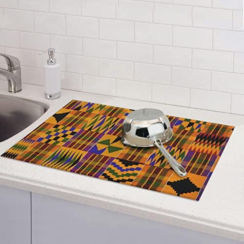 אריגה אפריקאית מודפסת כרית ייבוש מטבח מיקרופייבר