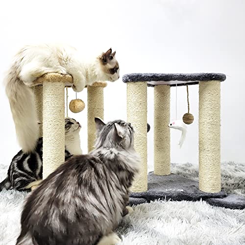 הייקיטן חתול עצמי מטפח קשת & כבד החובה חצובה בסיס חתלתול מגרד הודעה עם מוט קומבו