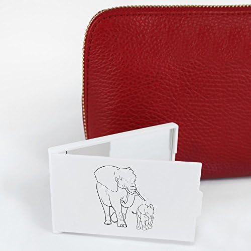 Azeeda 'Elephant & Calf' Compact/Travel/Pocket Might מראה