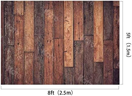 קייט 8 על 5 רגל / 2.5 על 1.5 מטר צילום שטיח רצפת גומי חום מחצלת מרקם עץ אבזרי סטודיו לצילום מקורה