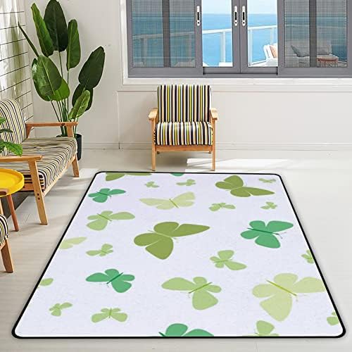 זוחל שטיח מקורה משחק מחצלת פרפר ירוק לסלון חדר שינה משתלת חינוכית שטיחים שטיחים 72x48 אינץ '