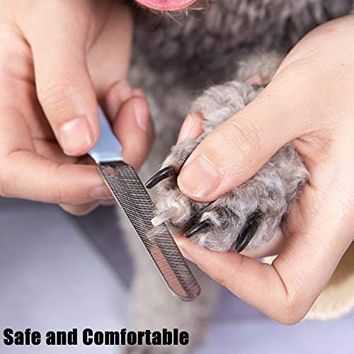 קוצץ ציפורניים וגוזם לכלבים וחתולים עם מגן בטיחות כדי למנוע חיתוך יתר, להבים חדים כתער וקובץ ציפורניים בחינם,
