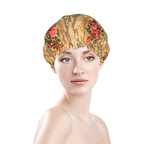 נשים לשימוש חוזר כובע שיער שולי תקציר פרח ויקטוריאני פרחוני שכבות כפולות