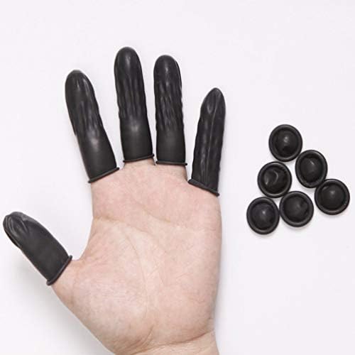 מגן אגודל Exceart 100 יחידות שומרי אצבעות לטקס מגני אצבעות חד פעמי מיטות שרוולי מגן על אצבעות לתיקון אלקטרוני בעבודת