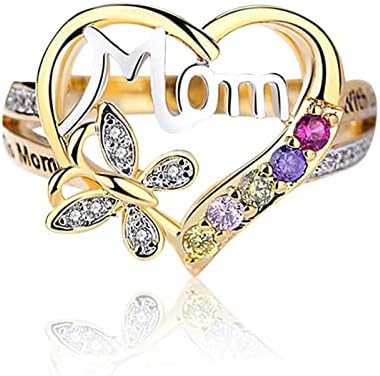 טבעות טבעת יהלום בצבע אופנה אוהבת טבעות טבעות יהלום של אמא טבעות סנאי לנשים