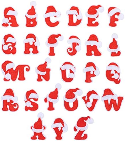 טלאי מכתבים של גלפאדה 26 יחידות טלאי רקמה מקסימים טלאי תפירת חג המולד