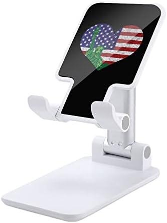 דגל ארהב ופסל טלפון סלולרי עומד על מחזיק טבליות מתקפל אביזרי שולחן עבודה עריסה מתכווננים לשולחן העבודה
