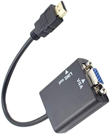 כבלים של Lysee HDMI - 1080p HD ל- VGA מתאם כבל ניידים מחשב ממיר וידאו ממיר להקרנת מיני מתאם שמע וידאו