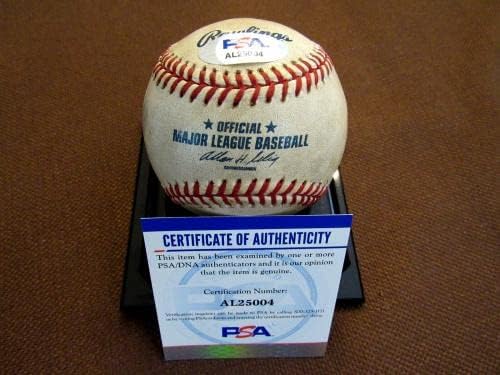 Graig Nettles 9 77-78 WSC NY Yankees חתום משחק אוטומטי משומש ב- OML בייסבול PSA/DNA - כדורי חתימה