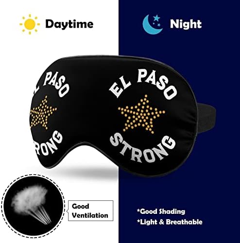 מסכת עיניים חזקה של אל פאסו לכיסוי העיוורון של שינה עם כיסוי עיניים עם רצועה מתכווננת לגברים נשים נוסעות יוגה תנומה