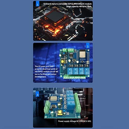 ILAME AC/DC אספקת חשמל ESP32 WIFI Bluetooth BLE מודול ממסר ארבעה כיוונים ESP32 WROW