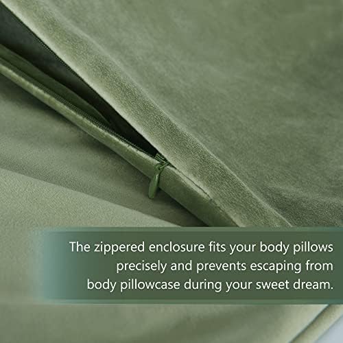 כיסוי כרית גוף ירוק של סטנג 'מרווה, 20 x 54 כרית קטיפה מכסה מגני כריות גוף רכות למיטת תינוקות/מיטת קדומה