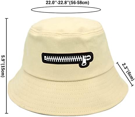 נשים גברים דלי כובעי רוכסן דפוס קיץ כותנה כובע שמש צבע אחיד כובע דיג מצחיק לחוף נסיעות