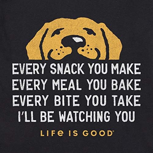 החיים הם חולצת טריקו גרפית של מגרסה לנשים טוב אני צופה בך כלב