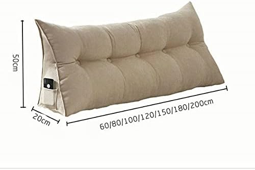 AKEFG קטיפה מיטה זוגית כרית קריאה משולשת, כרית טריז משולשת רכה