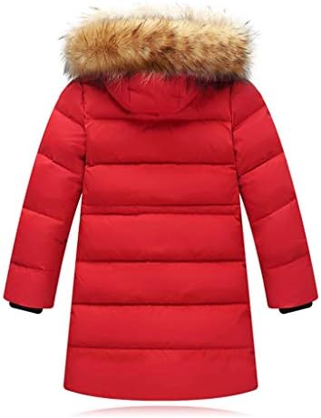 מעילי חורף של קלון ילדים עם מעיל דמוי דמויד עם ברדס ילדות מרופדות ילדות חורף במעיל מעיל מעיל עם בנות אדום חם