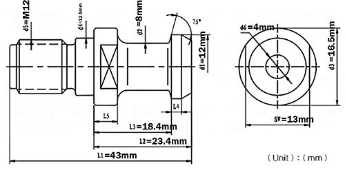 12 יחידות 30p/t קירור CNC משיכת שימור הרבעה ידית JISB6339-1998