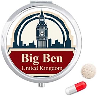 בריטניה המדינה עיר ביג בן לונדון בריטניה גלולת מקרה כיס רפואת אחסון תיבת מיכל מתקן