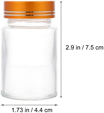 בקבוק גלולת זכוכית של DOITOOL 10 יחידים עם כובע בורג אלומיניום כובע זכוכית אריזת זכוכית ריק צנצנות ריקות