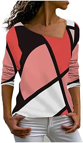 צמרות קיץ Zefotim נשים 2023 שרוול ארוך רוכסן חולצות פסים גיאומטריות חולצות חוף מזדמנים